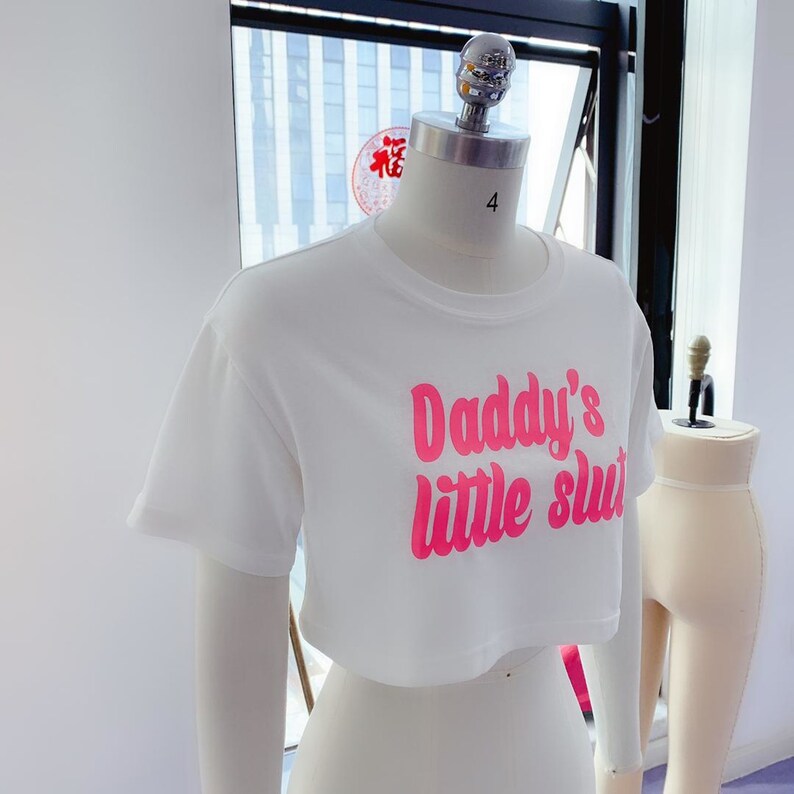 Daddy's Little Slut Crop Top FOR ADULT Comfy DDLG Shirt | Etsy