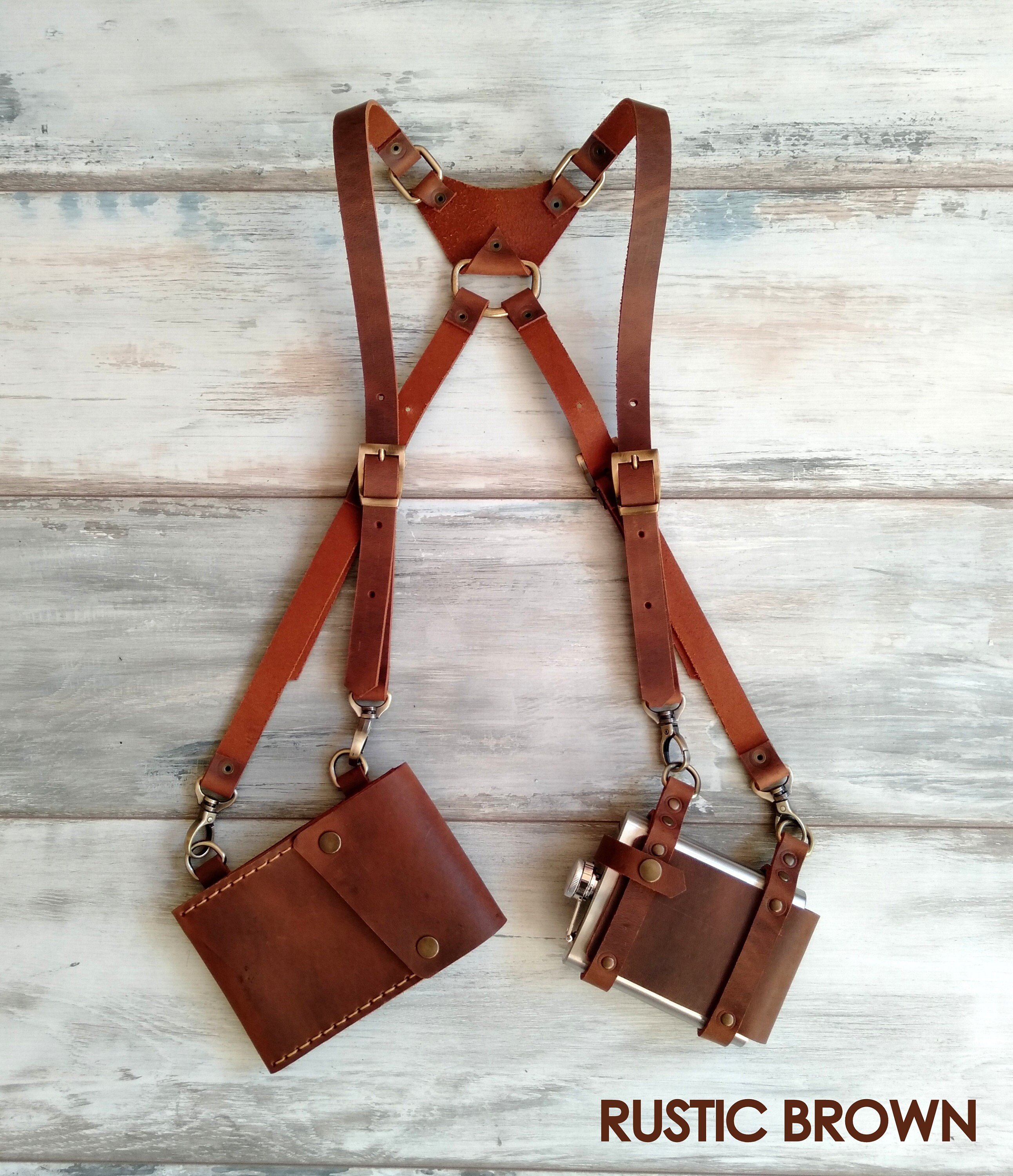 Leather Flask Holster Leather Holster Bag 7 oz Hip Flask Etsy