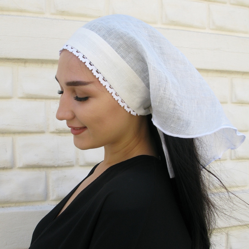 Medieval headband Veil for mass | Etsy