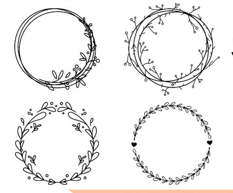 Download Wreath svg Monogram Kranz svg Leaves Monogramm SVG Laurel | Etsy