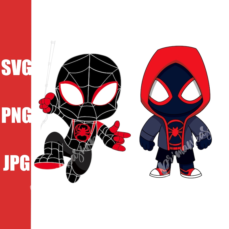 Download SVG Spider-man Miles Morales into Spider verse characters | Etsy