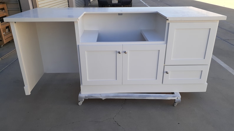 7ft kitchen island with sink and dishwasher