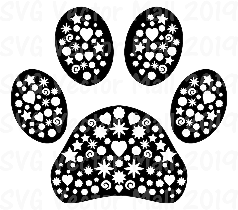 Paws SVG clipart paw prints paw patterns animal paw | Etsy