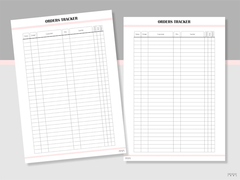 a5 order form order tracker small business templates etsy shop etsy