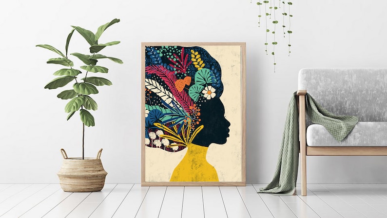 Downloadable Digital Print Woman Print Abstract Print 