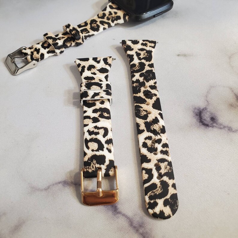fitbit versa leopard band