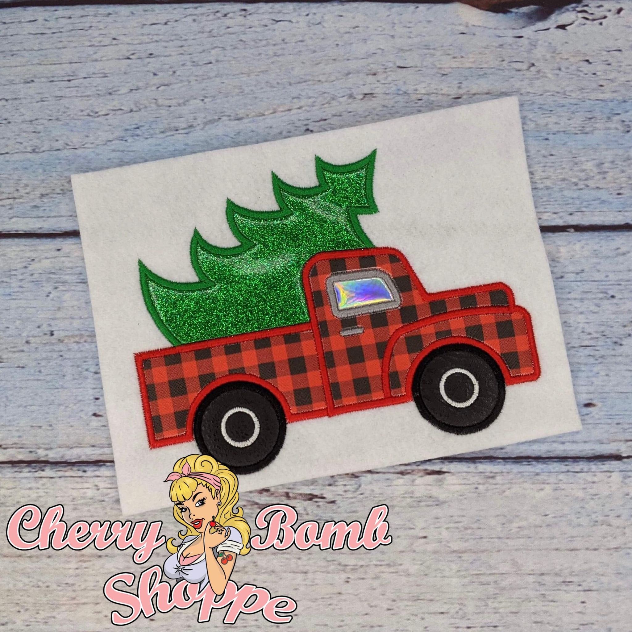 Red Truck Applique Christmas Embroidery Design DIGITAL | Etsy