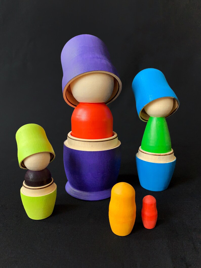 rainbow nesting toy