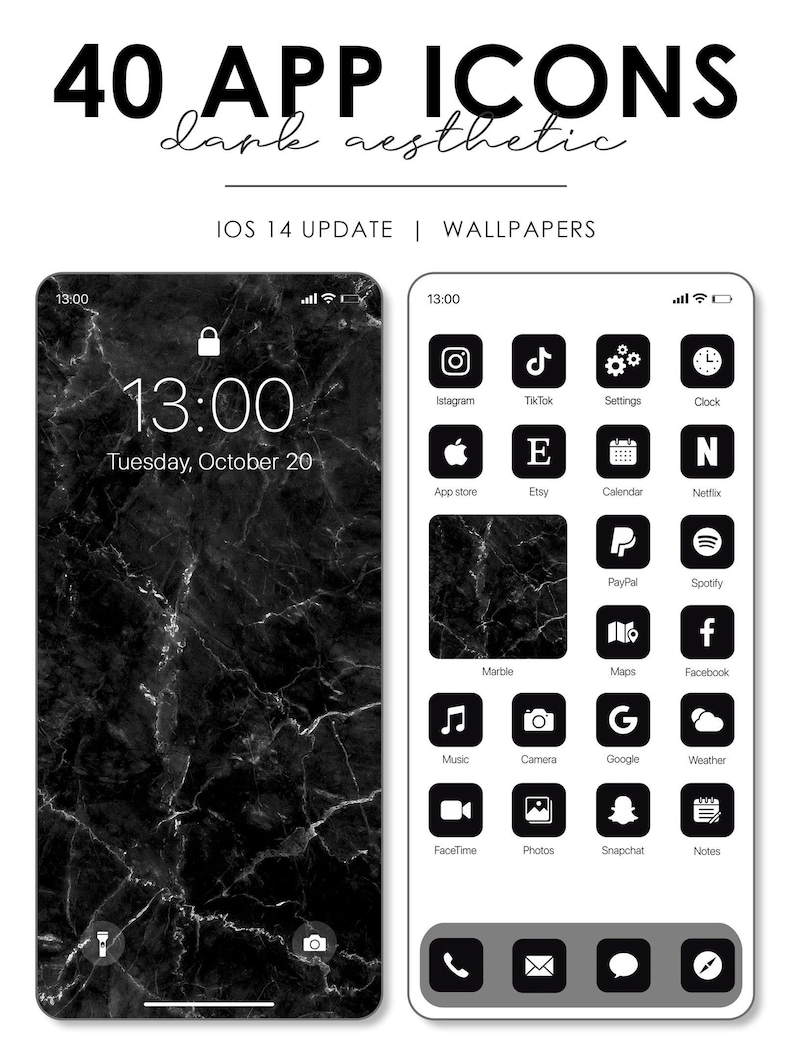 App Icons Black Personalized Home Screen Widget Black And White Theme Aesthetic Icons Ios 14 Black App Covers Dark Mode Minimalist Drawing Illustration Art Collectibles Deshpandefoundationindia Org