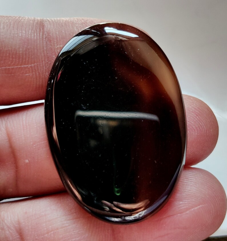 Natural Black Onyx Gemstone 62Ct High Quality Black Onyx Gemstone Cabochon Oval Shape Perfect Pendant Size Loose Gemstone 41x28x6MM