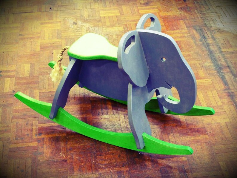 Baby elephant rocking chair cnc filefile cnclaser Etsy