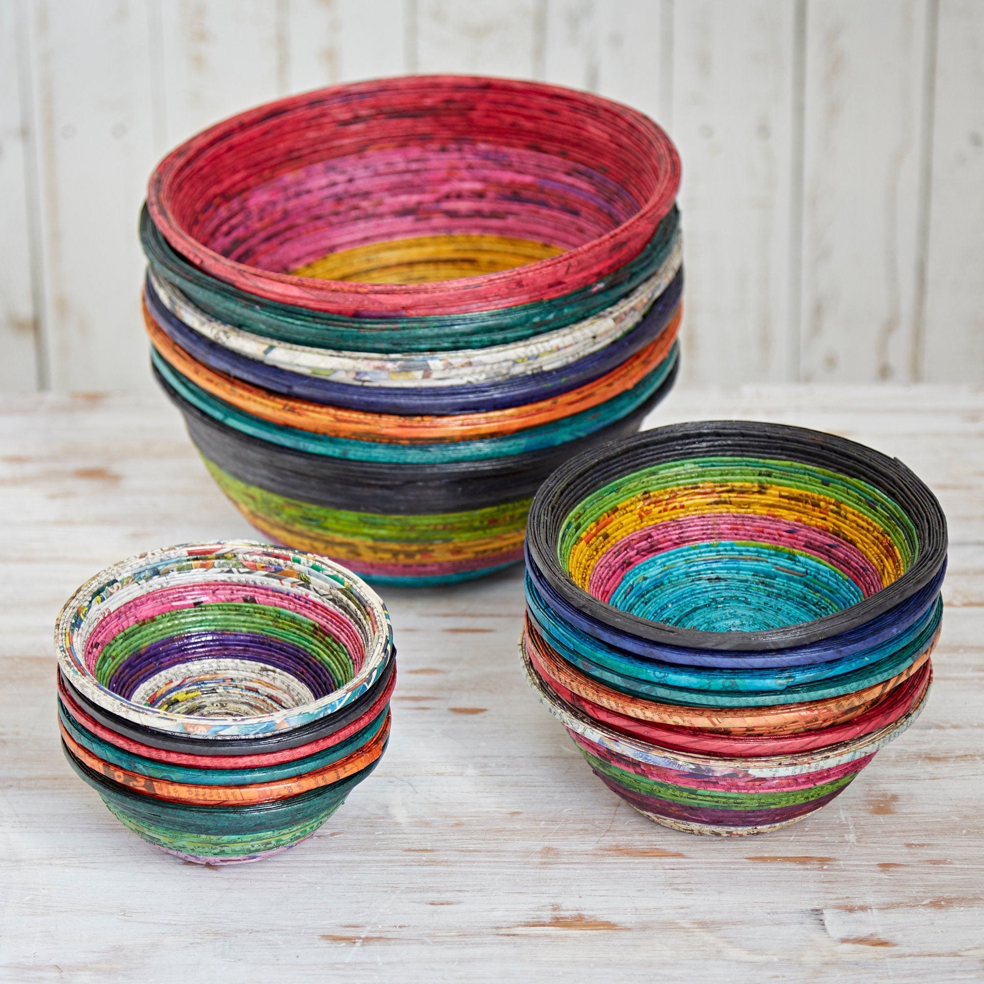 Recycled Newspaper Bowls Paper Bowls Handmade Bowl Etsy