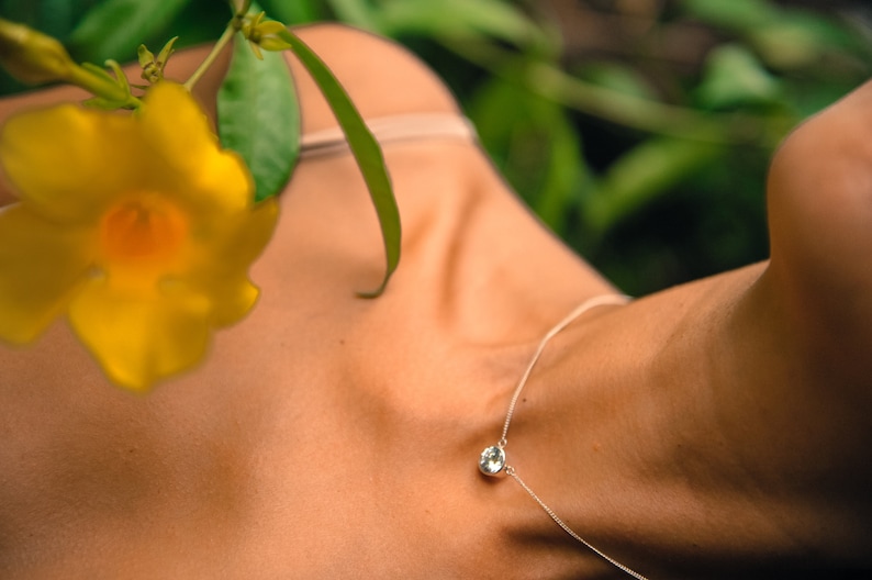 ZIRCON Pendant Necklace Silver Romantic Necklace Gift for Her Valentines Day Gift Gemstone Pendant Mother Day Gift Minimalist Necklace