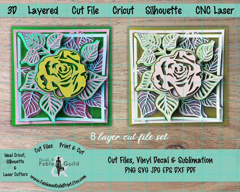 Download 3D Multi Layered Cricut Cut File Cricut SVG Rose Mandala ...