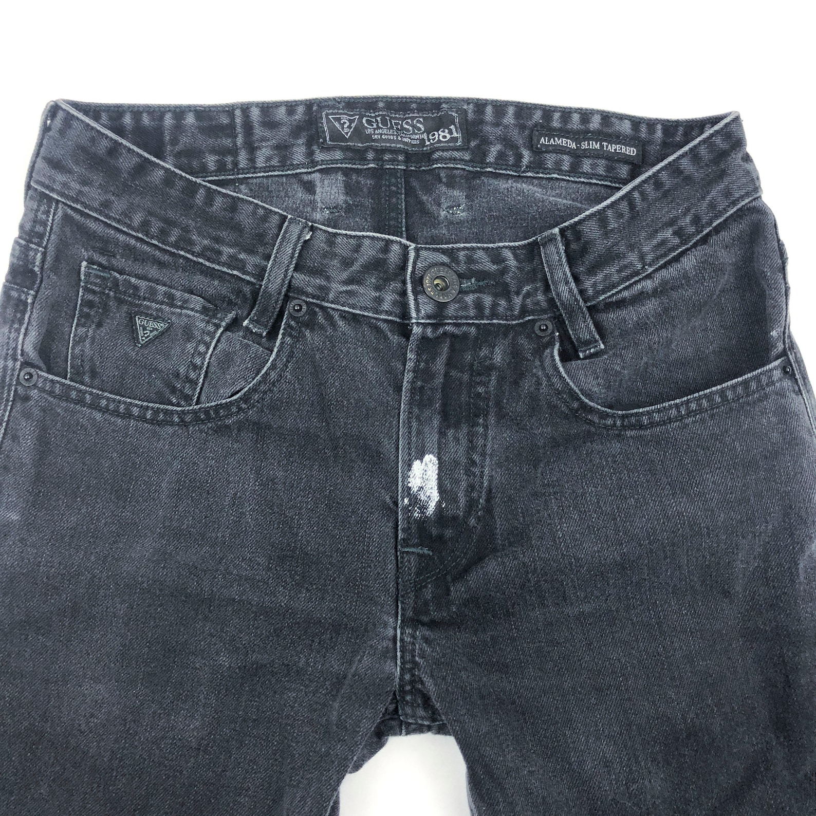 Vintage Guess Denim Slim Tapered Jeans Mens 28x30 Vtg | Etsy