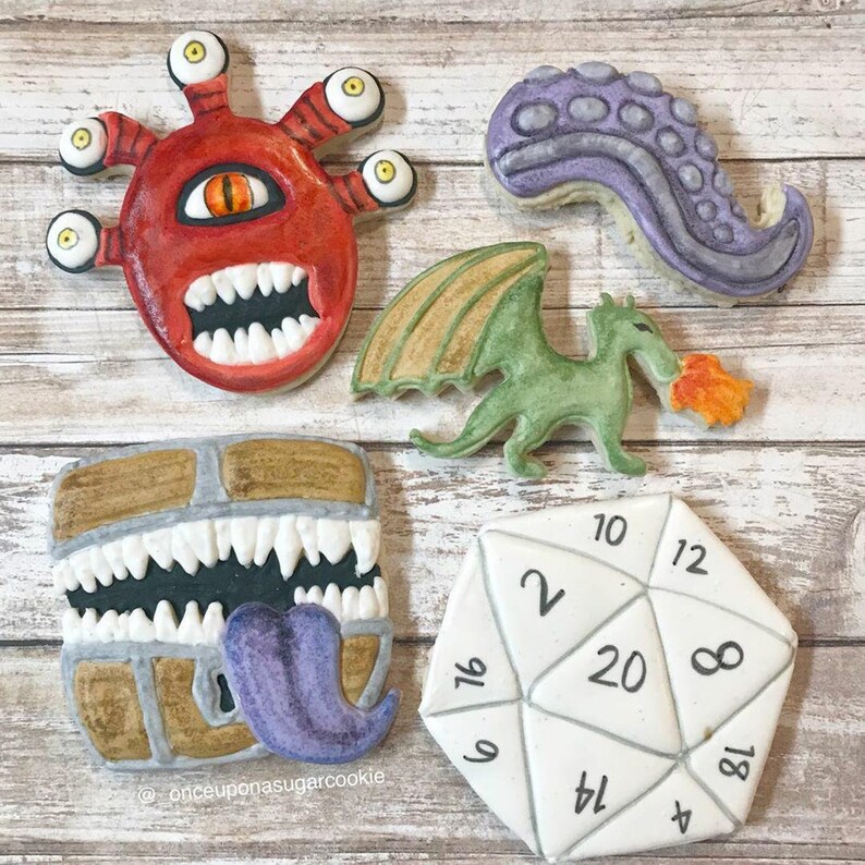 DnD Dungeons & Dragons Fantasy Inspired Cookie Cutters Set I | Etsy