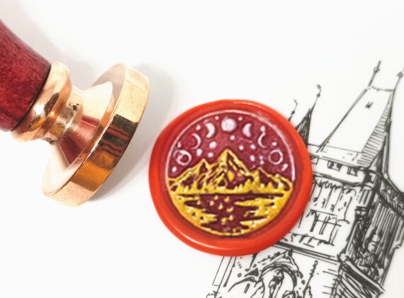 3cm stamp Custom Outdoor Wedding Stamp Wax Seal Stamp Mountain Stamp Personalized Stamp Wedding Invitation