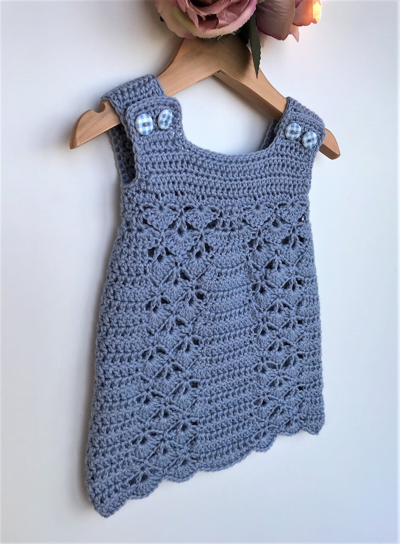 Crochet Pattern Baby Dress / Pinafore newborn to 36 months | Etsy