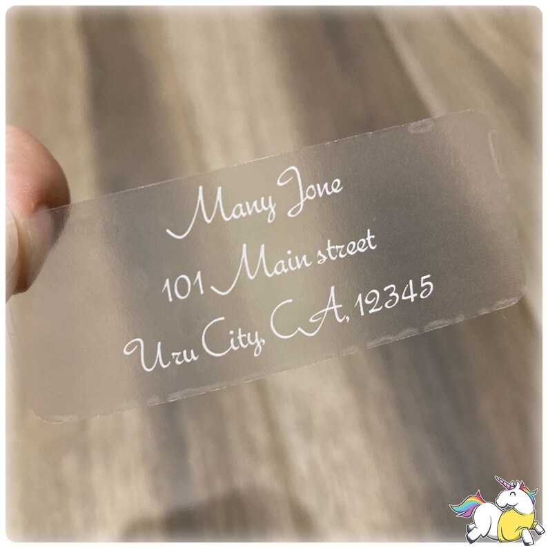 30 CLEAR Guest Address Labels Custom Address Labels Etsy