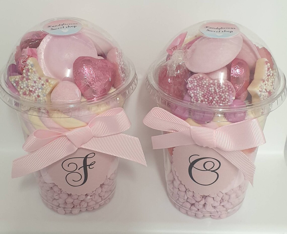PERSONALISED SWEET CUPS Party favours PreFilled sweet cups Etsy