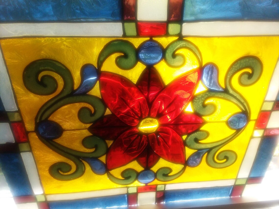 Extra LargeHandpaintedGlass ArtFauxStained GlassCustom Etsy