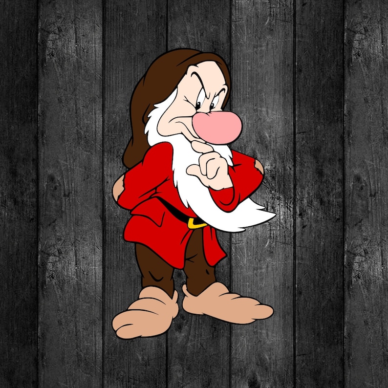 Download Grumpy dwarf Snow White disney Graphics SVG Dxf EPS Png ...