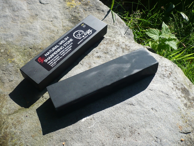 Natural Welsh Sharpening Stone Premium Llefenni Black Slate Etsy