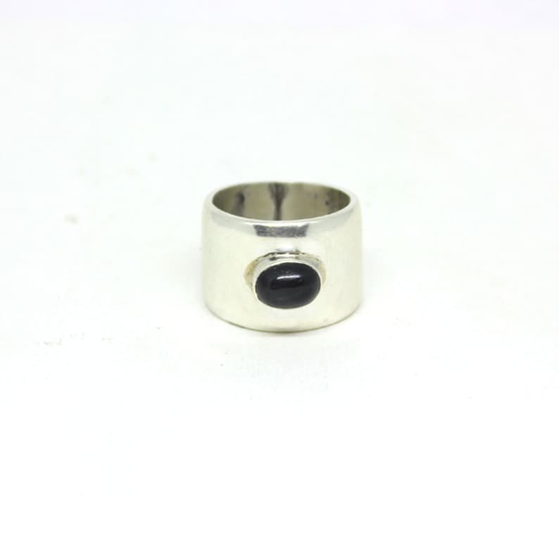 Daily Wear Ring Jewelry US Ring Size 6.5 Black Agate 925 Sterling Silver Ring Jewelry Beautiful Gift Ring For Women