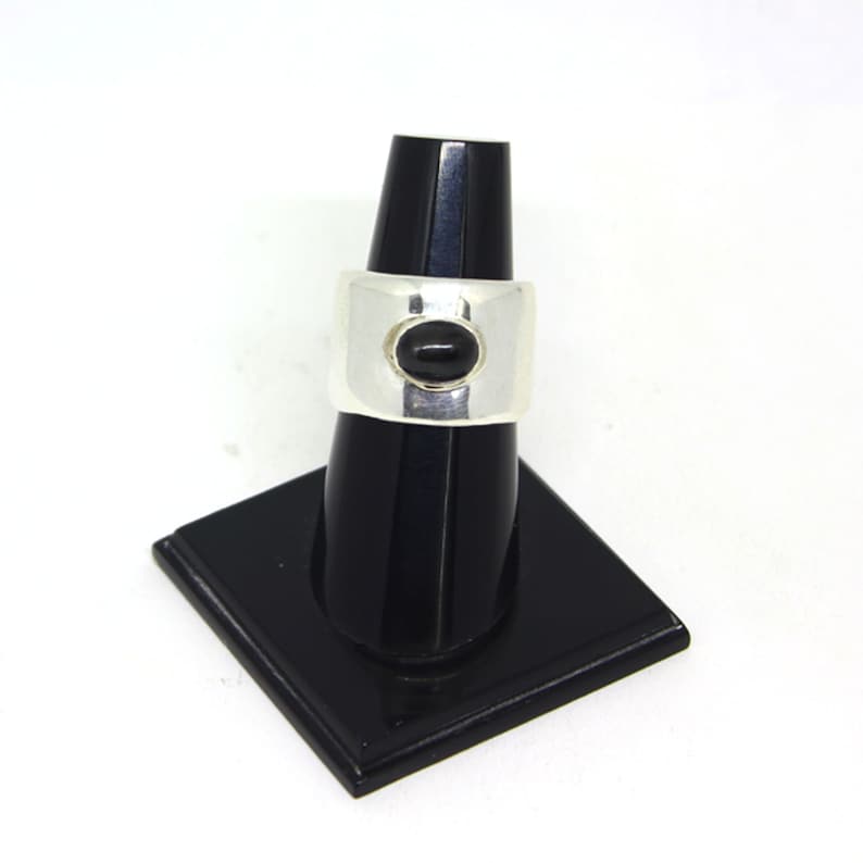 Daily Wear Ring Jewelry US Ring Size 6.5 Black Agate 925 Sterling Silver Ring Jewelry Beautiful Gift Ring For Women