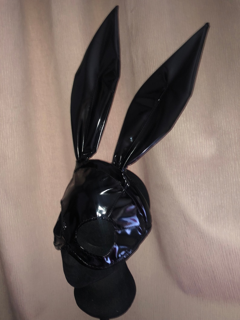 Pvc Latex Look Bunny Ears Mask Ariana Grande Dangerous Woman Etsy 