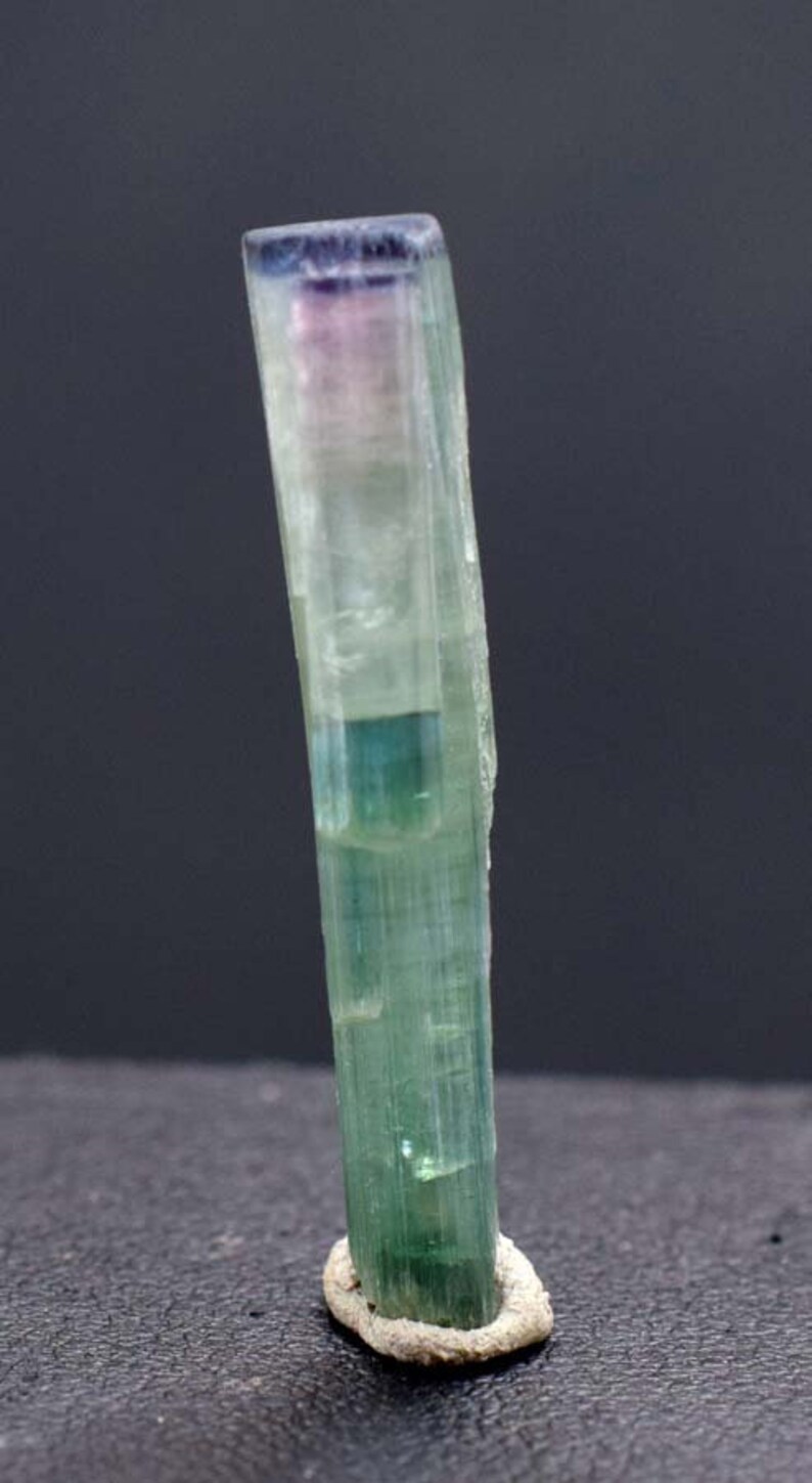 33*6*5 mm Tourmaline Crystal Terminated And Undamaged Bi Color Tourmaline Crystal From Afghanistan 10.30 Carats
