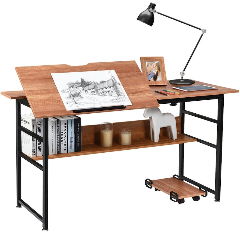 Drafting Drawing Table Architect Desk Adjustable Art Drawing Etsy