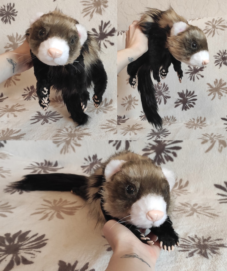 realistic ferret stuffed animal