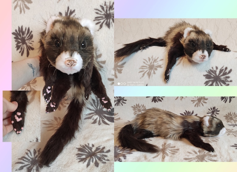 realistic ferret stuffed animal