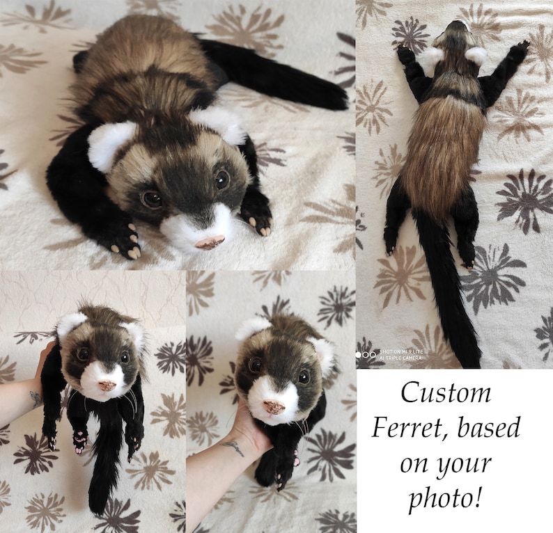 realistic ferret stuffed animal