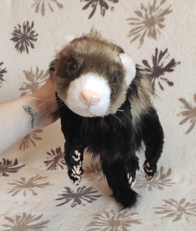 realistic ferret stuffed animal