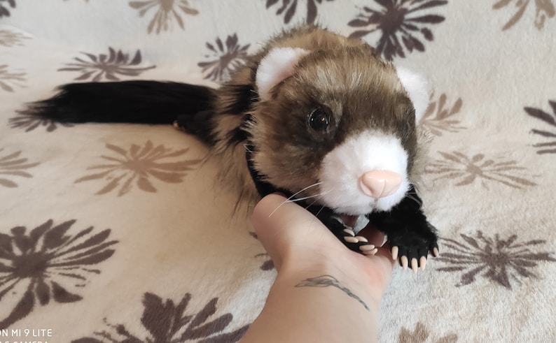 realistic ferret stuffed animal