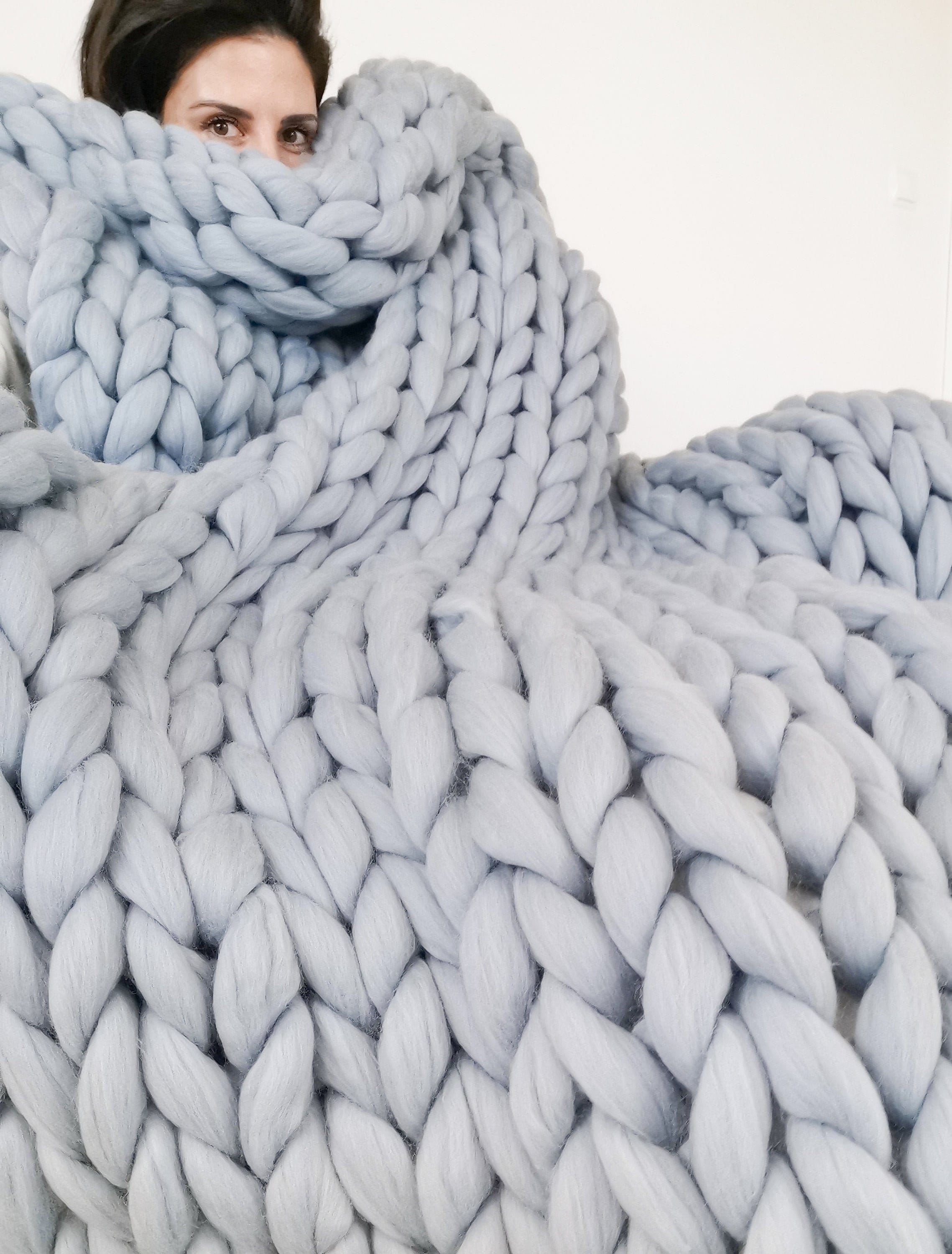 Soft merino wool weighted blanket chunky blanket weighted Etsy