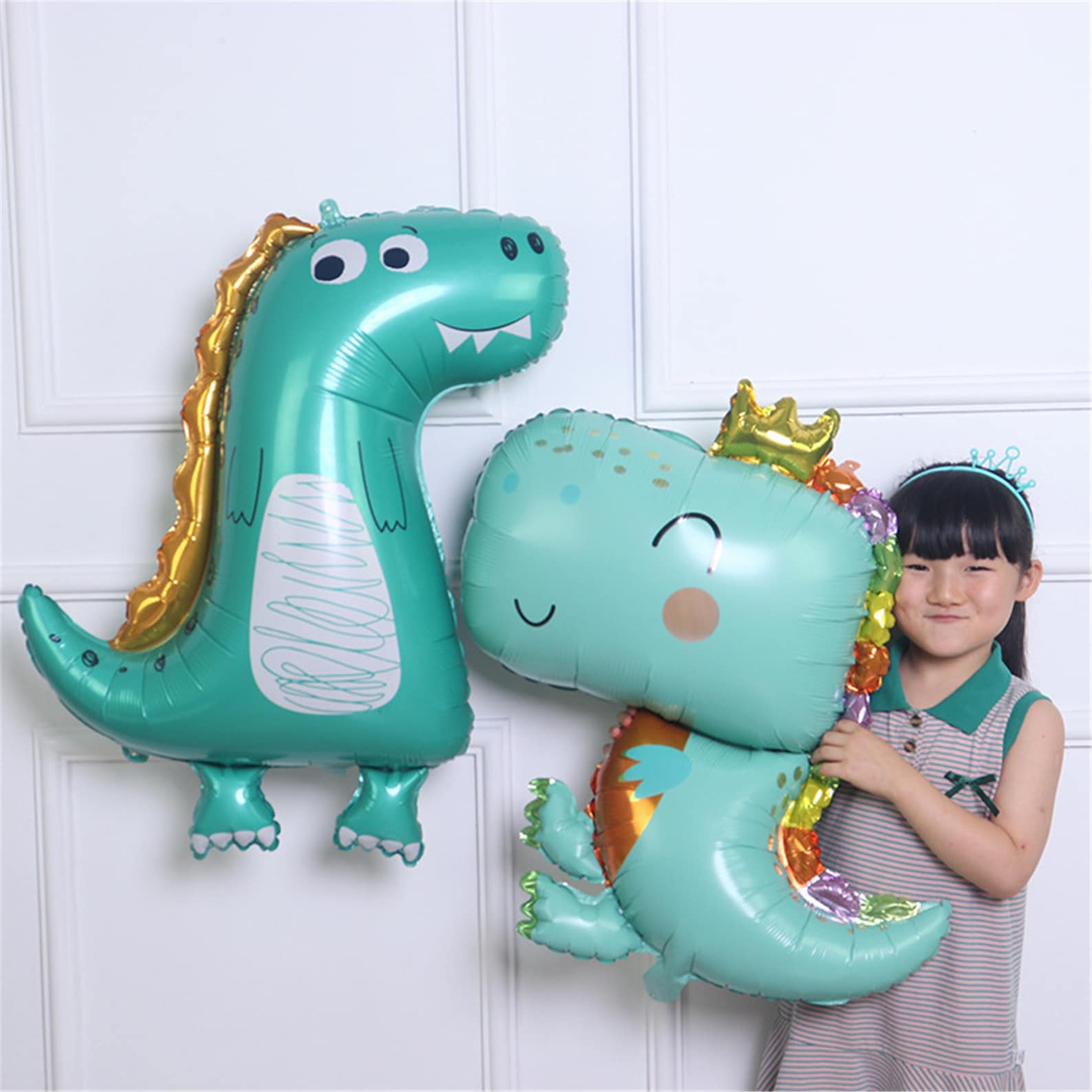 Lovely Dinosaur Balloon Cartoon Mylar Balloons Birthday | Etsy