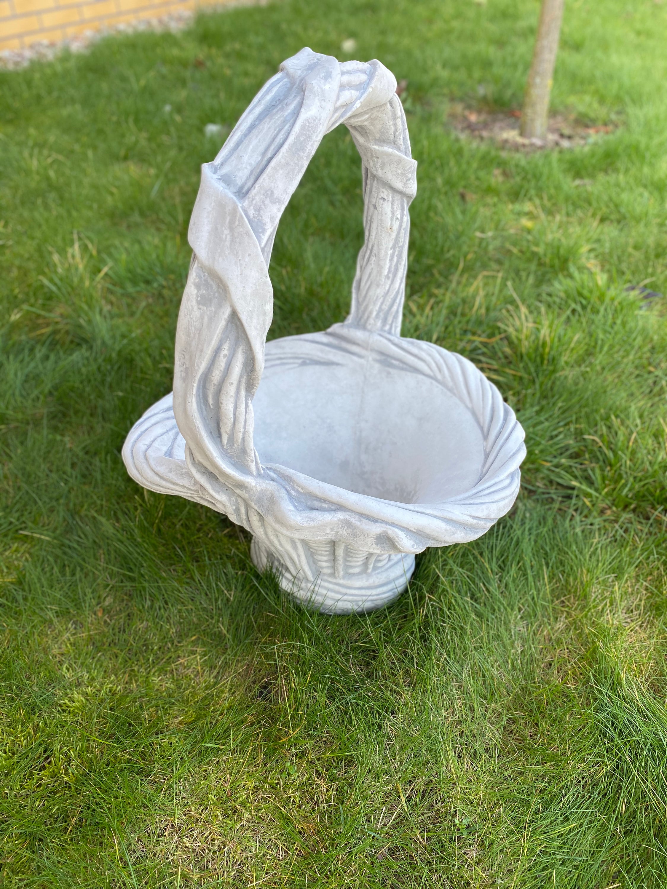 Concrete Basket Basket For Home And Garden Decor Garden Etsy