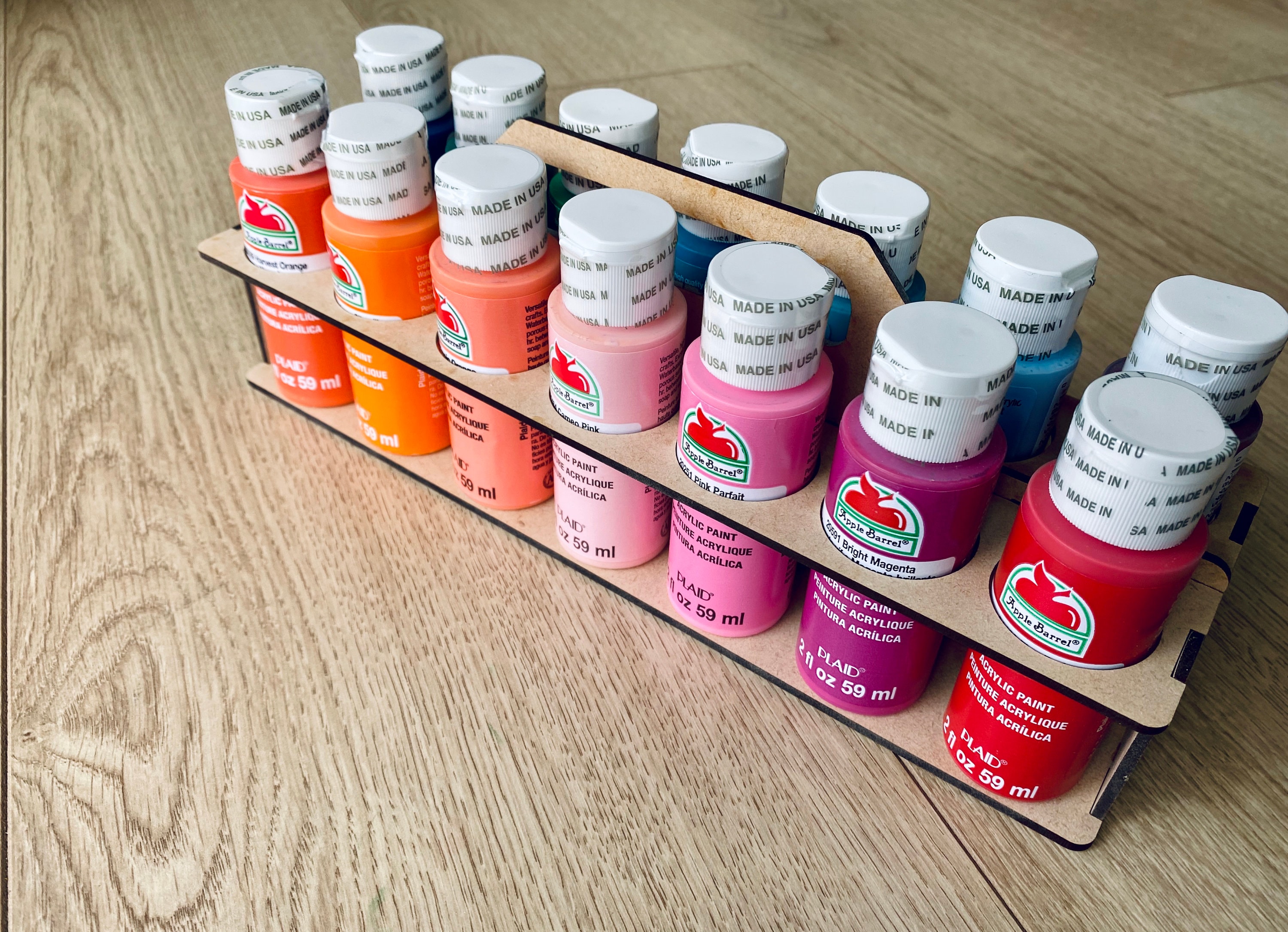 paint-caddy-for-2-oz-paint-bottles-acrylic-paint-storage-etsy