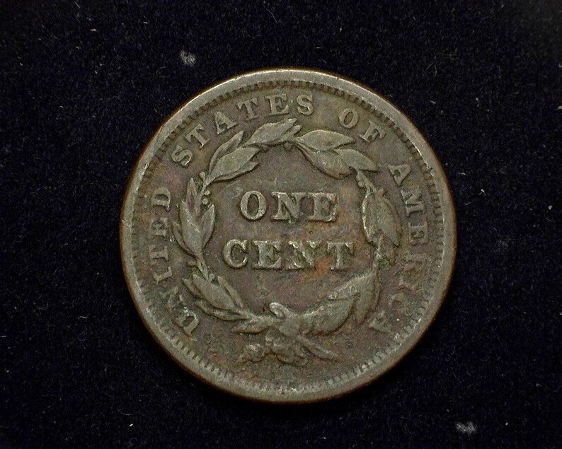 1841 Large Cent Coronet VF US Coin HS/&C