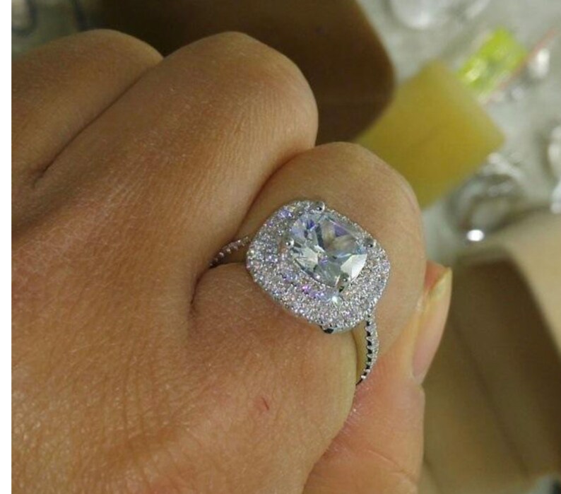Luxury Ring Eternity ring band Baguette ring All crystal ring Gold ring Silver ring Platinum ring Luxury ring Stacking ring Diamond ring