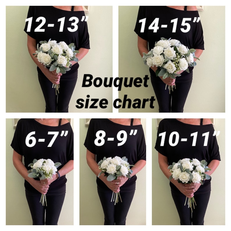 Wedding Bouquet Size Chart