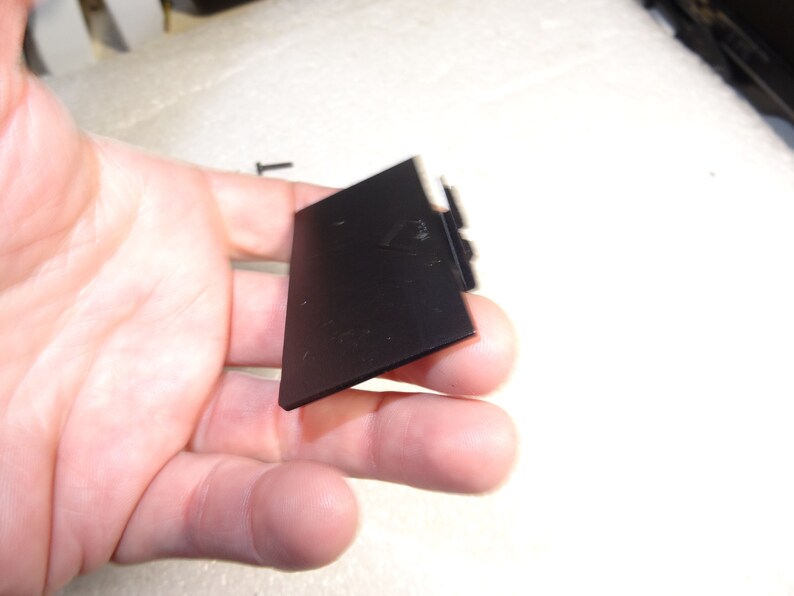 Sega Saturn Model MK-80000A Black Back Battery Cover with 5 Bottom Screws-Good-Clean-Exact one