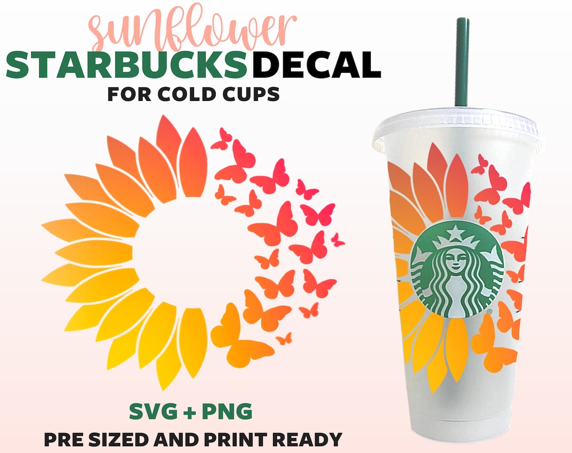 Free Free 131 Sunflower Butterfly Starbucks Svg SVG PNG EPS DXF File