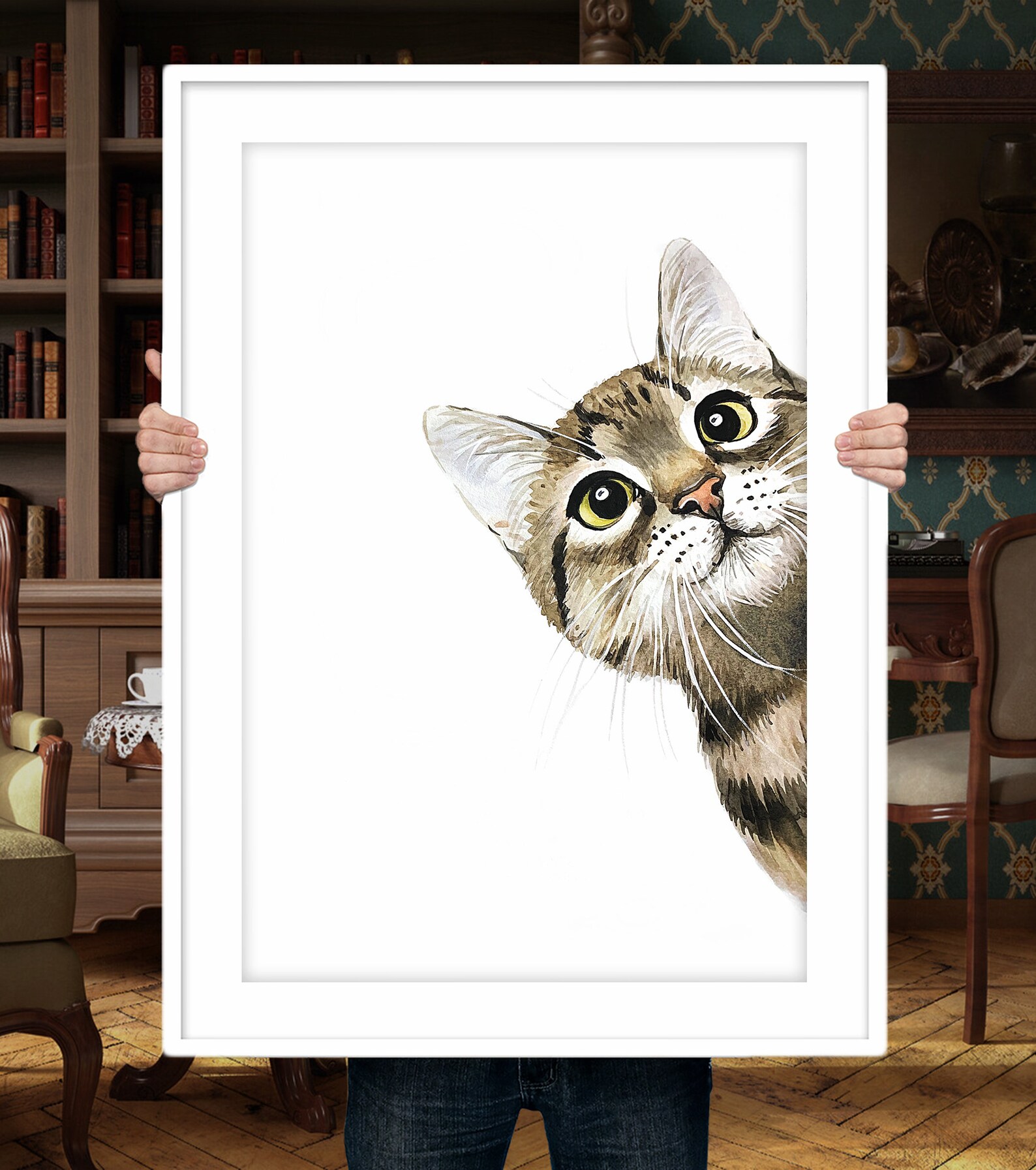 CUSTOM CAT PORTRAIT Custom Two cats portrait Custom pet Etsy