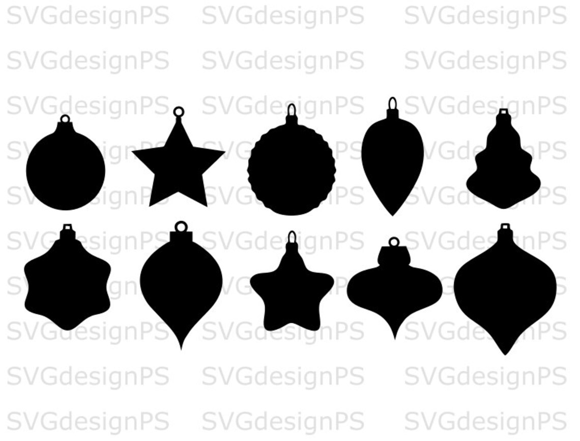 Christmas Ornaments SVG Christmas Ornament Eps DXF CNC Cricut | Etsy