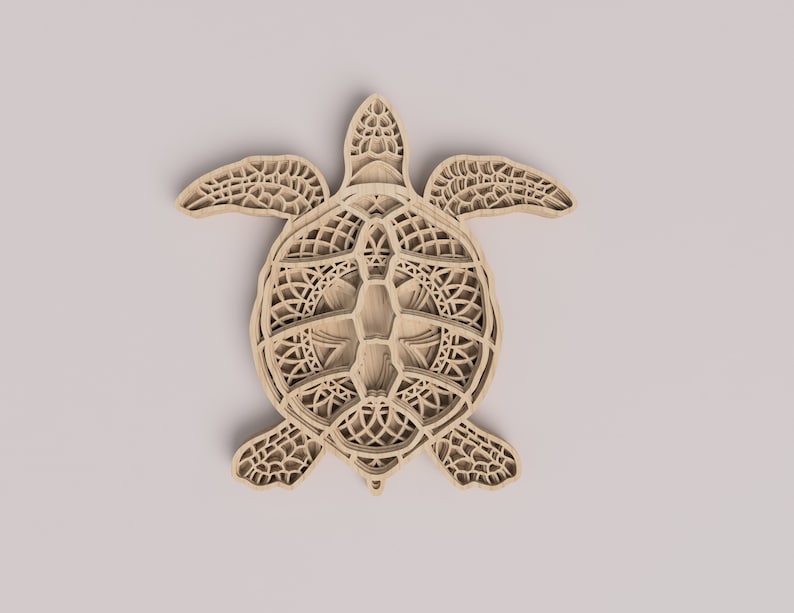 Download Sea turtle laser cut file layered svg vector design dxf | Etsy