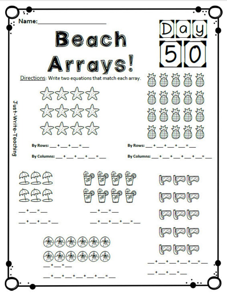 summer math packet rising second grade first grade review 50 etsy